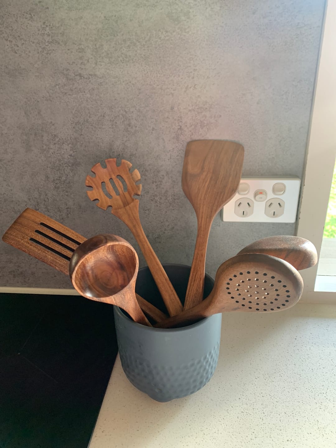 Customer photo review of Wooden Teak Utensils Set - 50% OFF SALE