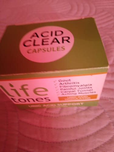 Customer photo review of Lifetones Acid Clear Capsules - Gout Remedy