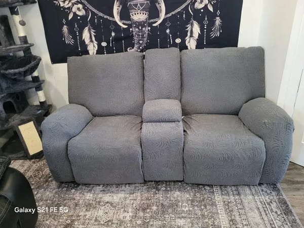 Customer photo review of Leopard Recliner Cover Stretch Sofa Slipcover With Elastic Bottom
