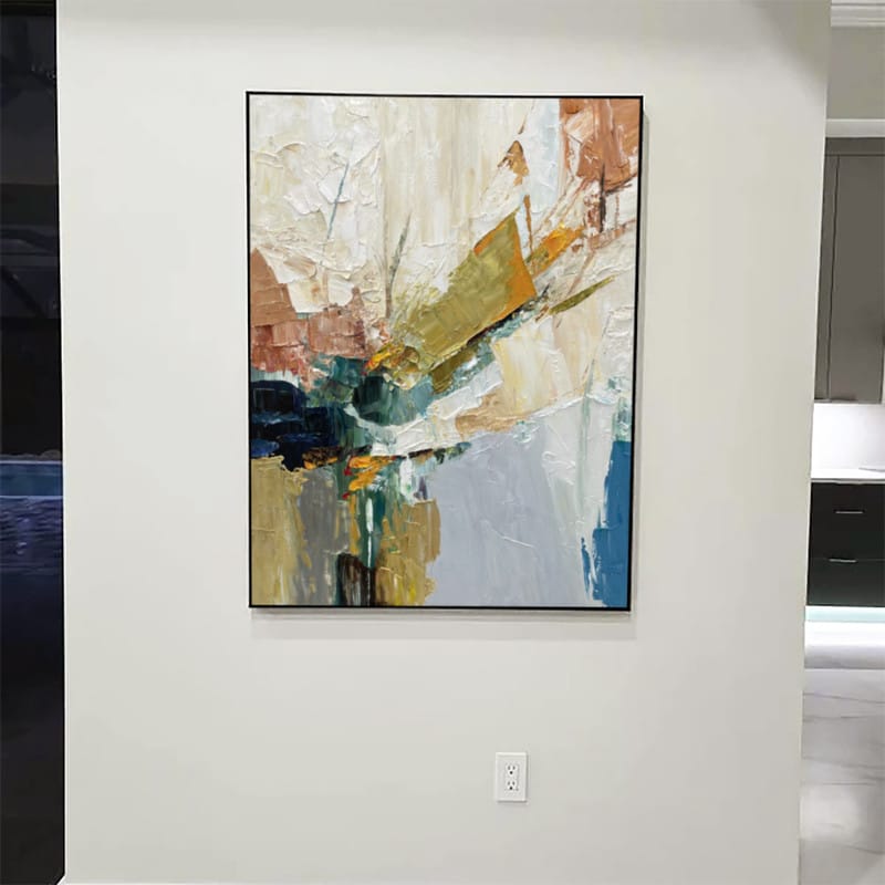 Customer photo review of Colorful Abstract Textured Painting Canvas #AT093