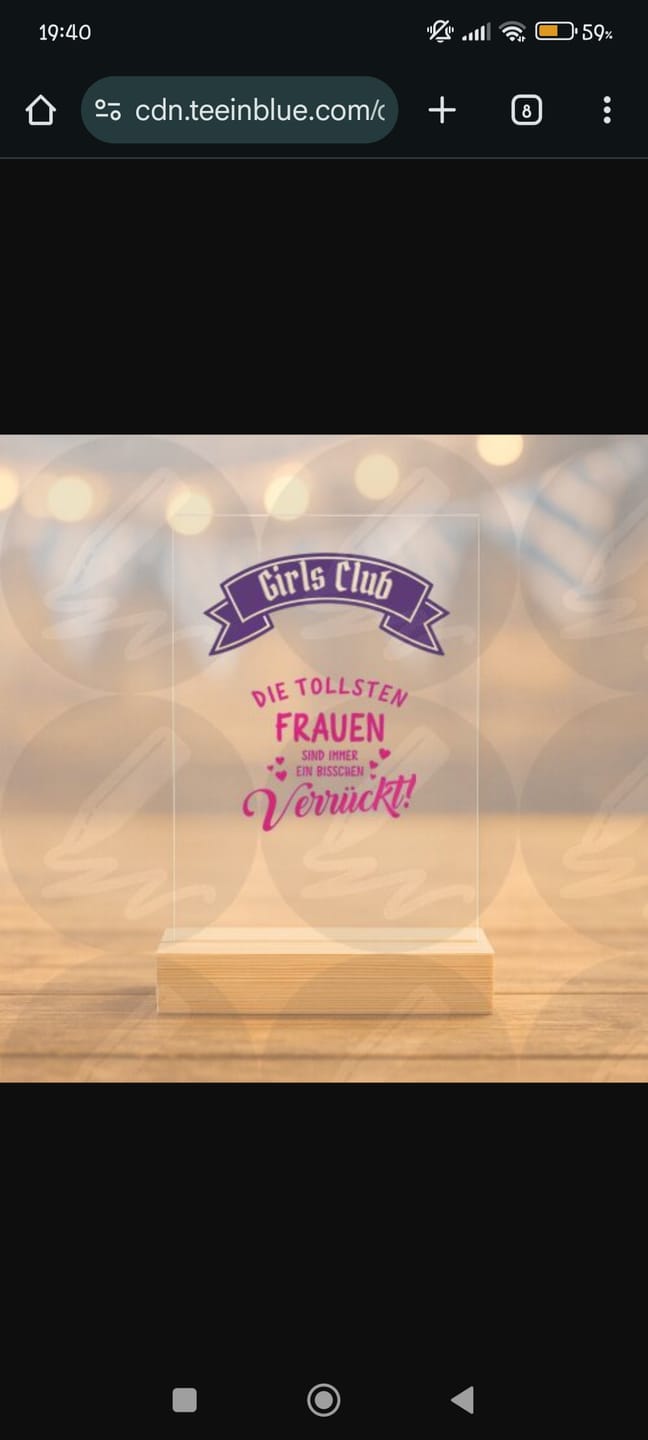Customer photo review of Acrylglas - Tischaufsteller Stammtisch - personalisierbar