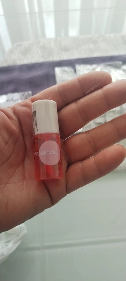 Customer photo review of Water Gloss Lip Tint Moisturizing High Pigment Long-Lasting — Rose Pink | KIMLUD