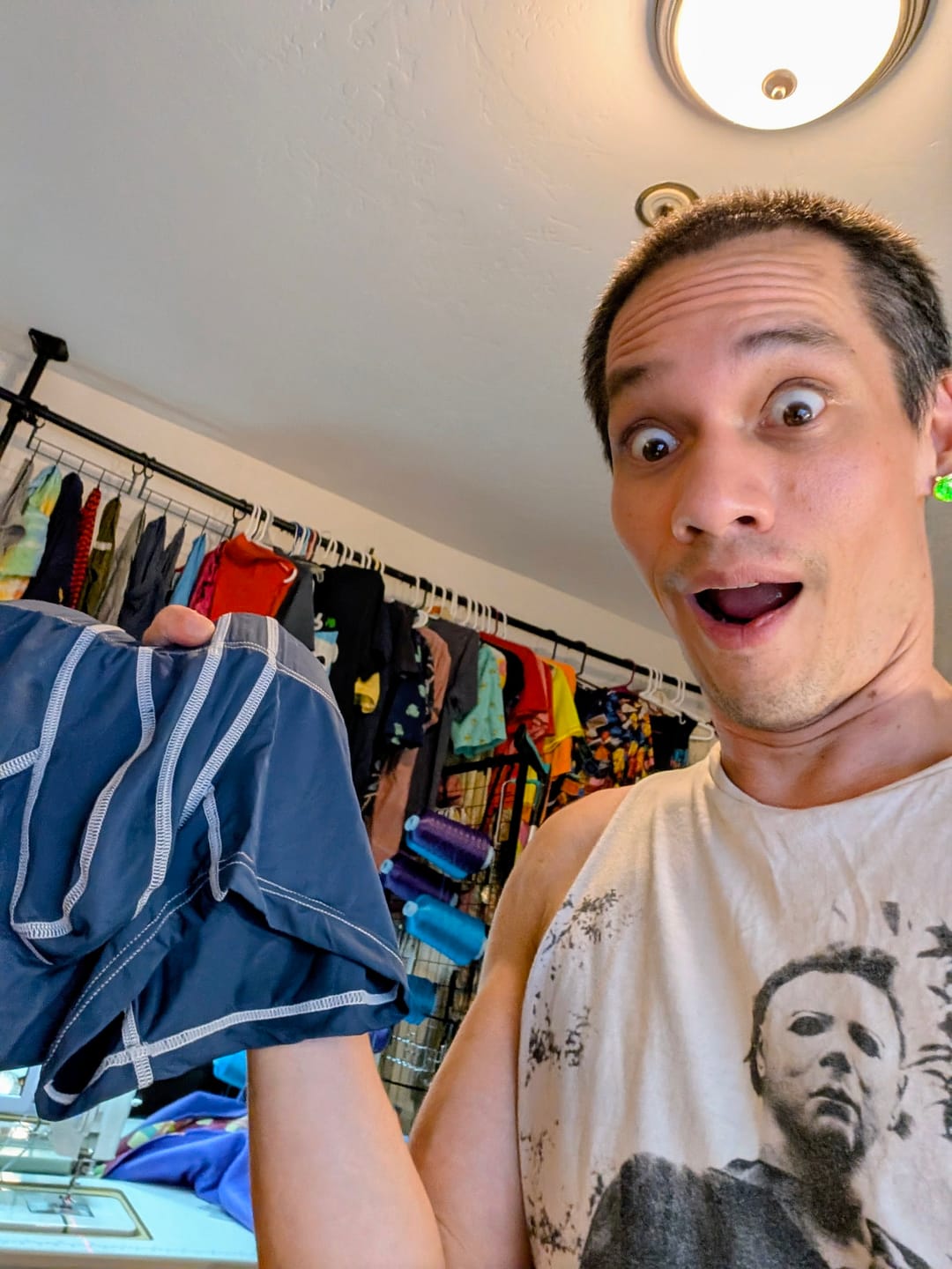 Customer photo review of Nylon 0in Sport Briefs No Fly 4pk Blue/Gray/Dark Blue/Dark Gray