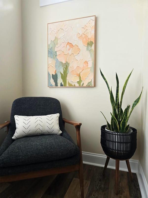 Customer photo review of Colorful Flower Textured Painting Canvas #FP039