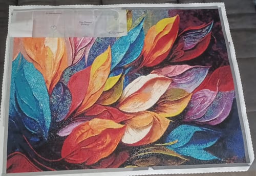 Customer photo review of 5D Diamond Painting – Farbige Blätter