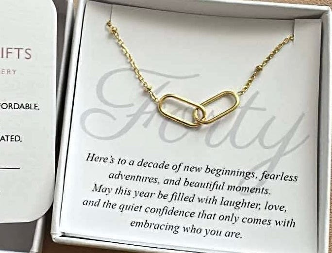 Customer photo review of 40th Birthday Gift - Interlocking Necklace