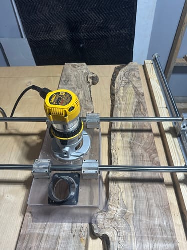 Customer photo review of 48" Cross Bars For Router Sled (Pair-Set Of 2)