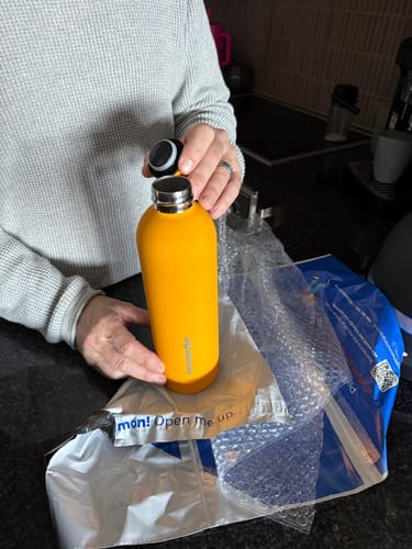 Customer photo review of Core Series Flask | Sunshine Yellow