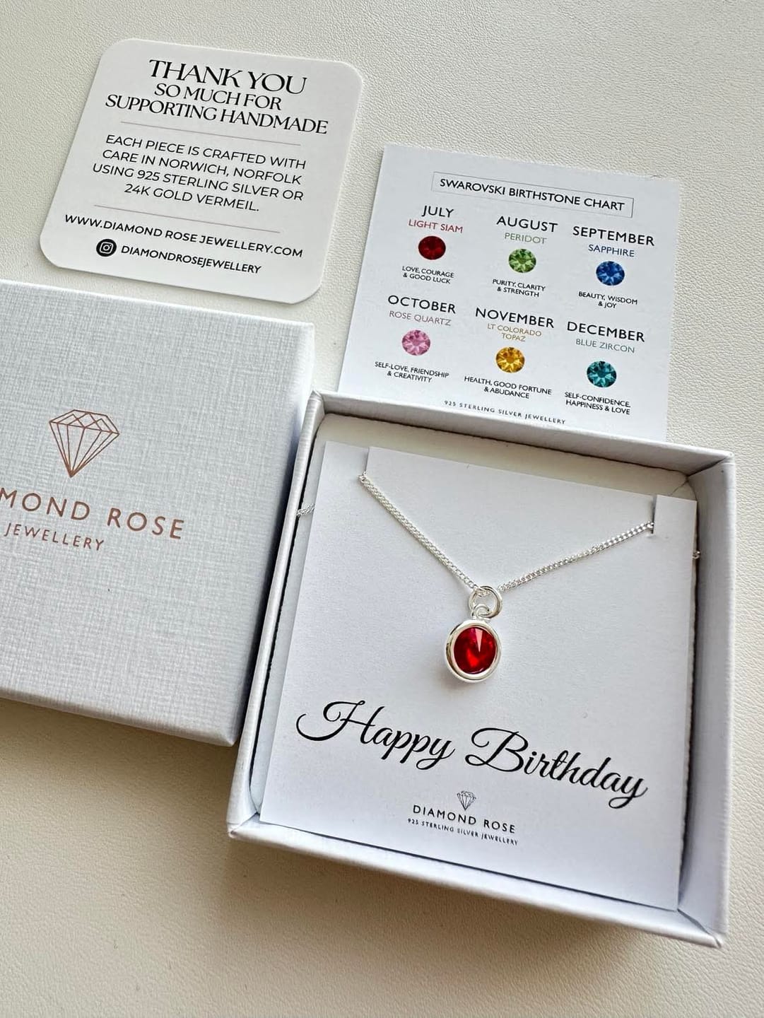 Customer photo review of Birthstone Necklace