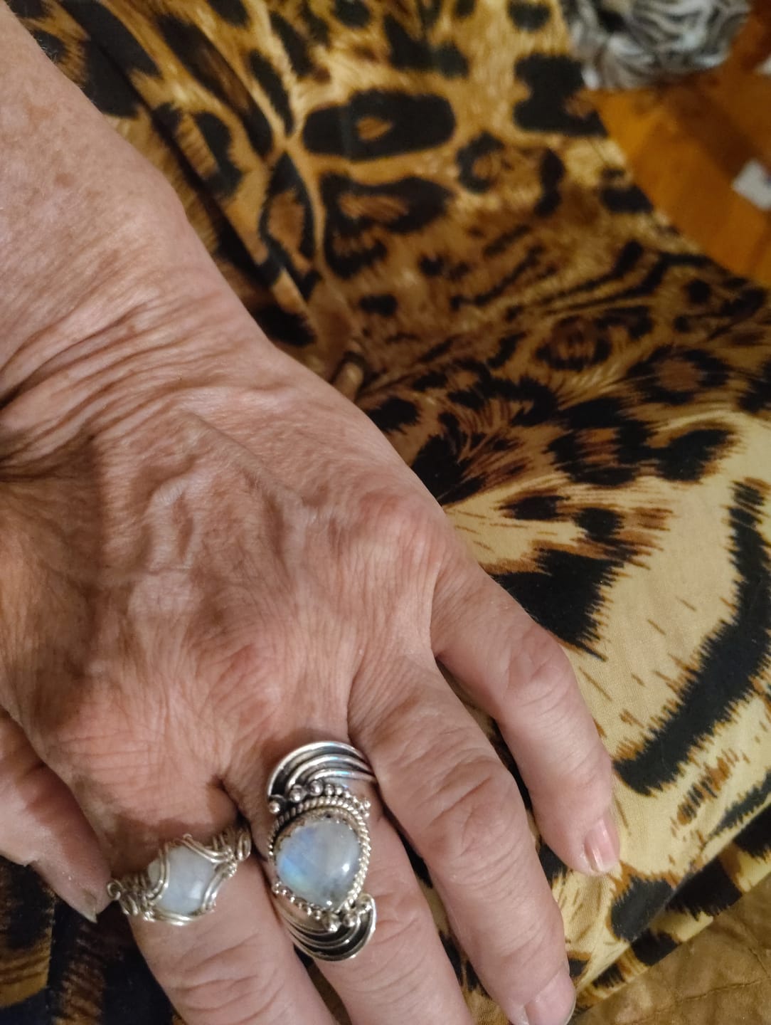Customer photo review of Bohemian Teardrop Moonstone Ring