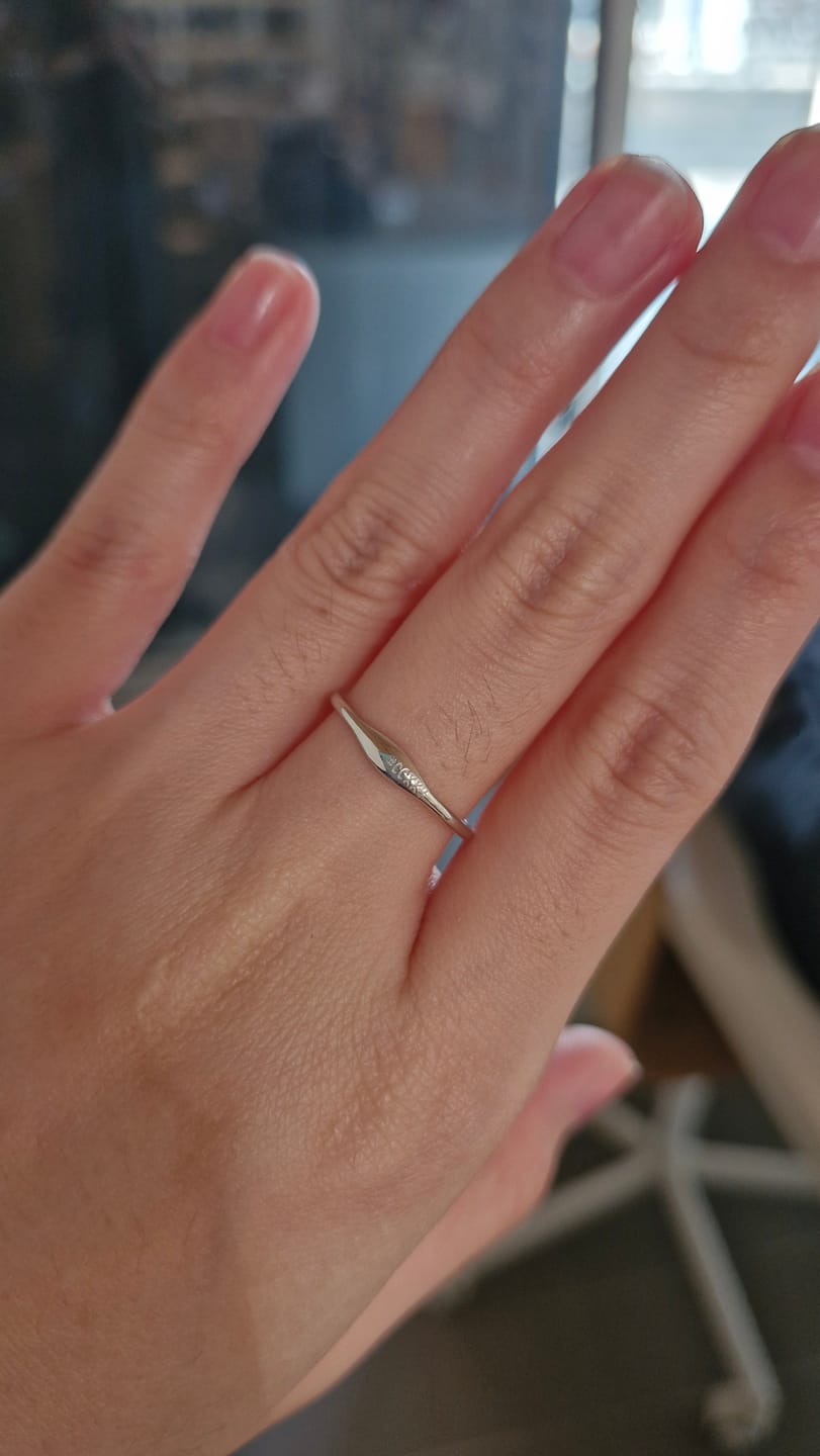 Customer photo review of Tiny Signet Ring