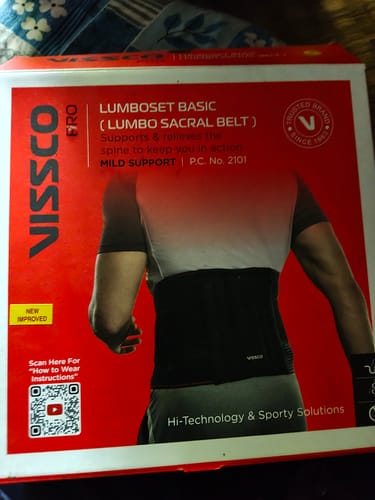 Customer photo review of Lumboset Belt (Basic) - Mild Support | Provides Support to the  Back | Relief from Back & Abdomen Pain (Black)