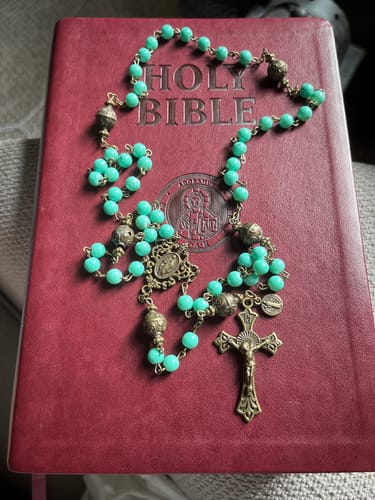 Customer photo review of FREE Under Mary's Mantle Rosary