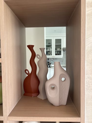 Customer photo review of Contemporary Textured Beige Vase FCF22134B