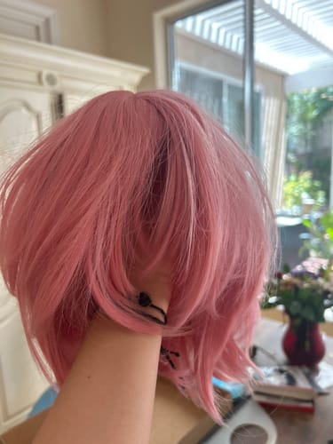 Customer photo review of Puella Magi Madoka Magica Kaname Madoka Short Pink Hair Basic Wig