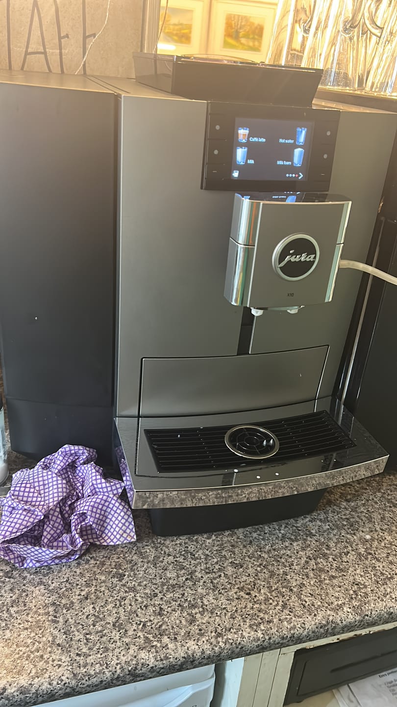 Customer photo review of Jura Automatic Commercial X10 Dark Inox Coffee Bean To Cup Machine