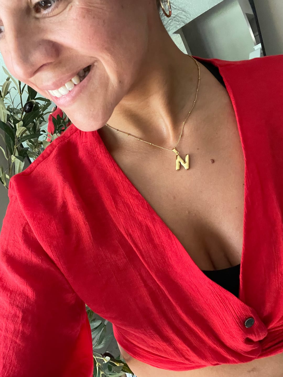 Customer photo review of Alphabet Necklace