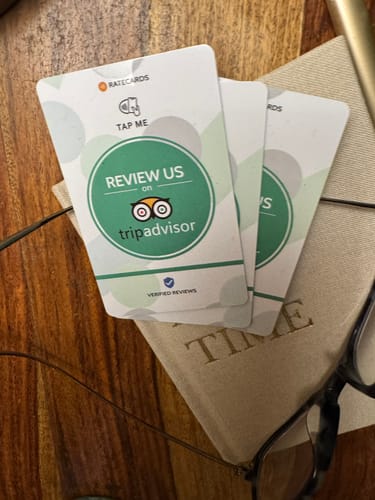 Customer photo review of RATECARDS™ - Tripadvisor Review Card