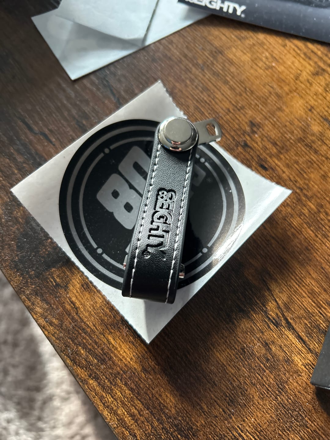 Customer photo review of 80Eighty® Classy Leather Keychain
