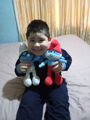 Customer photo review of Peluche Pitufo Filósofo - Los Pitufos