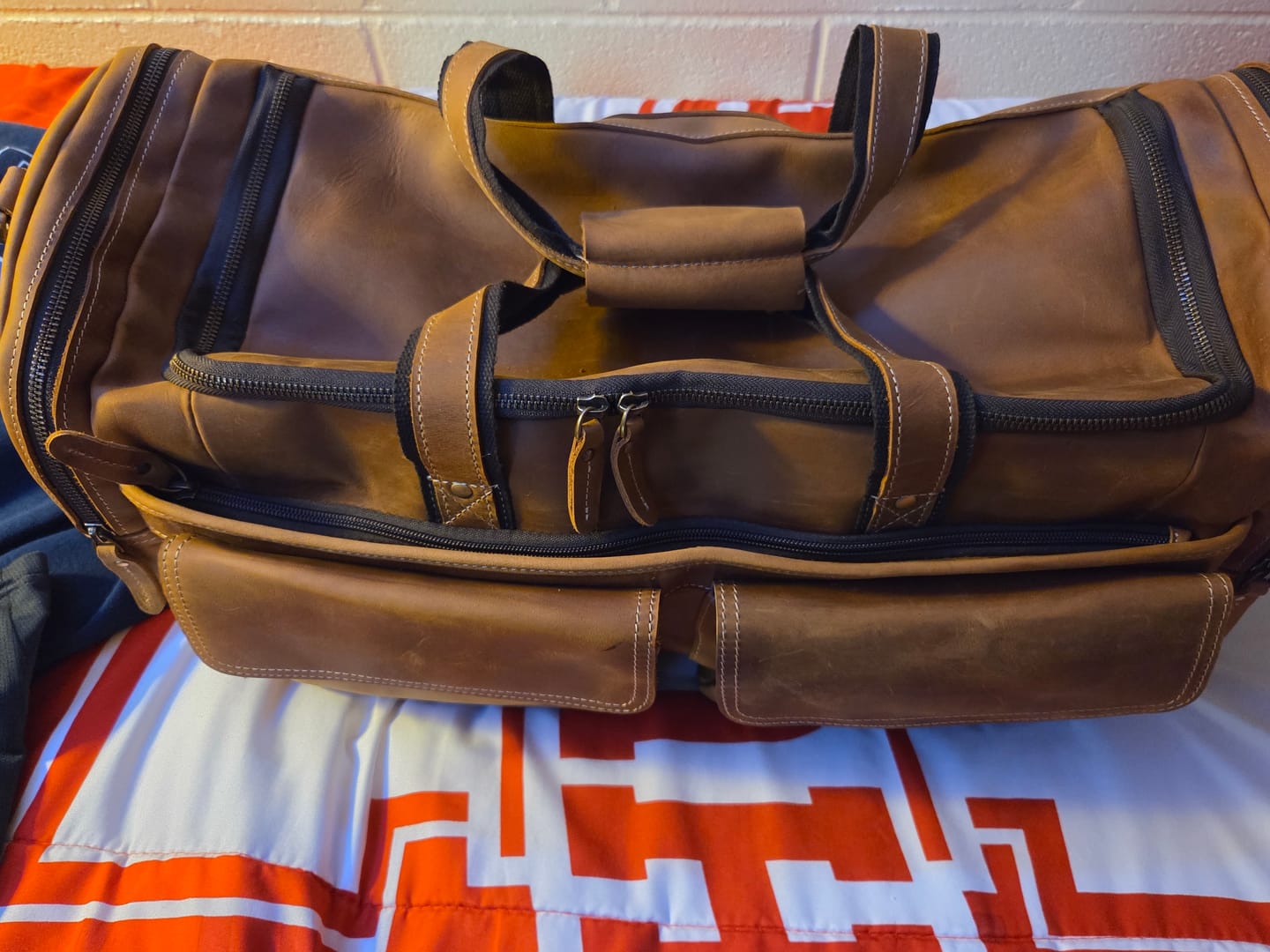 Customer photo review of The Tusker - Leather Duffle Bag