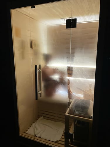 Customer photo review of 2 Person Traditional Sauna - 4.5kw Harvia Heater