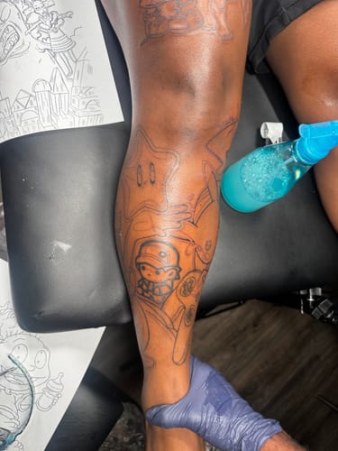 Customer photo review of Painless Tattoo Numbing Cream