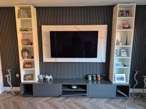 Customer photo review of Premium Carrara White Marble Gloss Shower Wall Panel – 1M x 2.4M