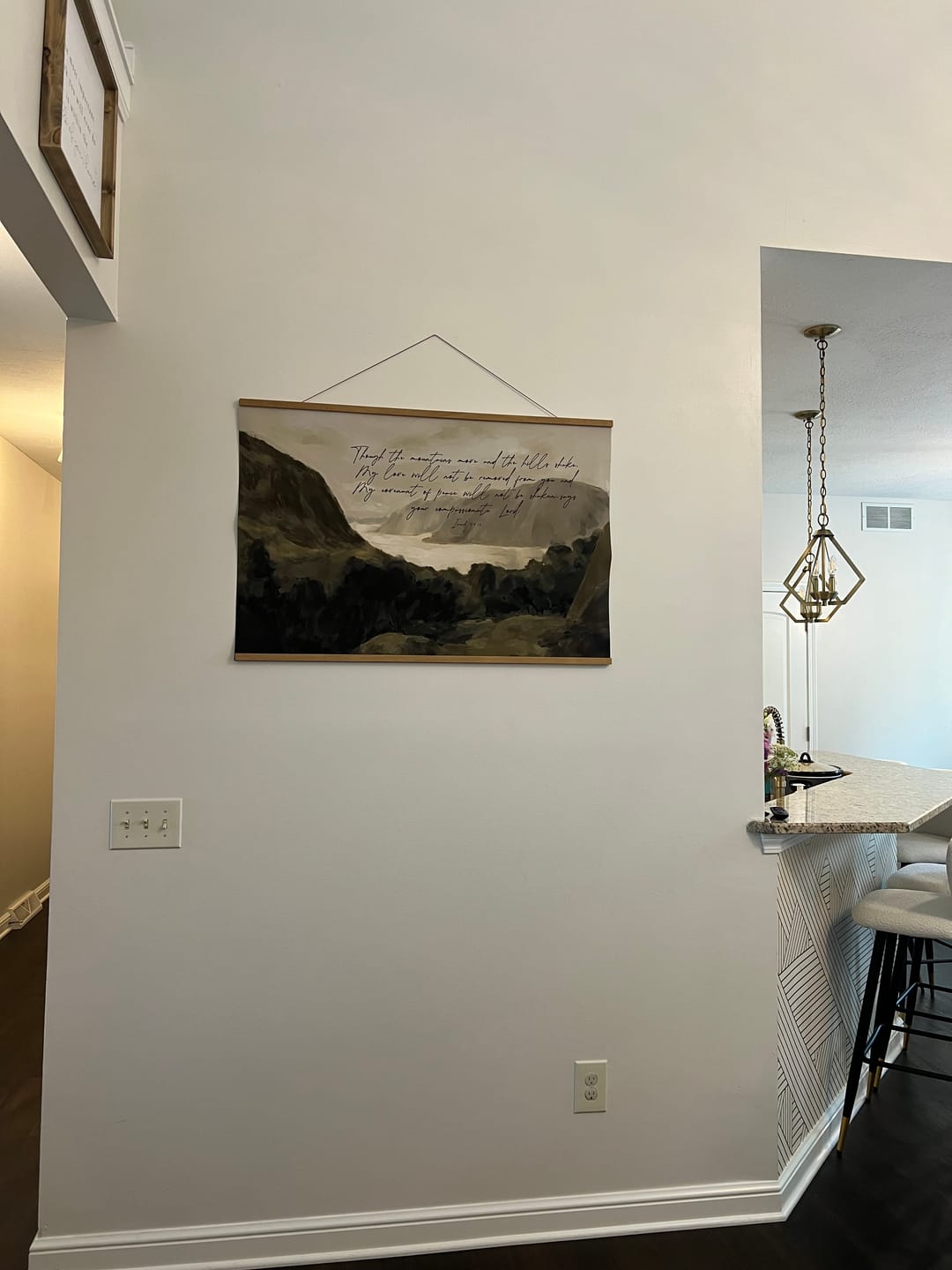 Customer photo review of Horizontal Poster: Though the Mountains Move