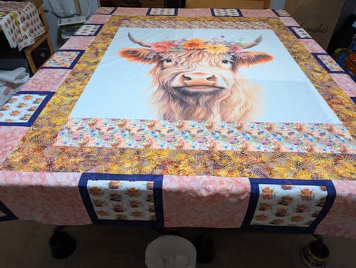 Customer photo review of Boho Highland Cows #7 Fabric