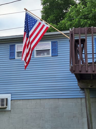 Customer photo review of 3' x 5' American Flag Set