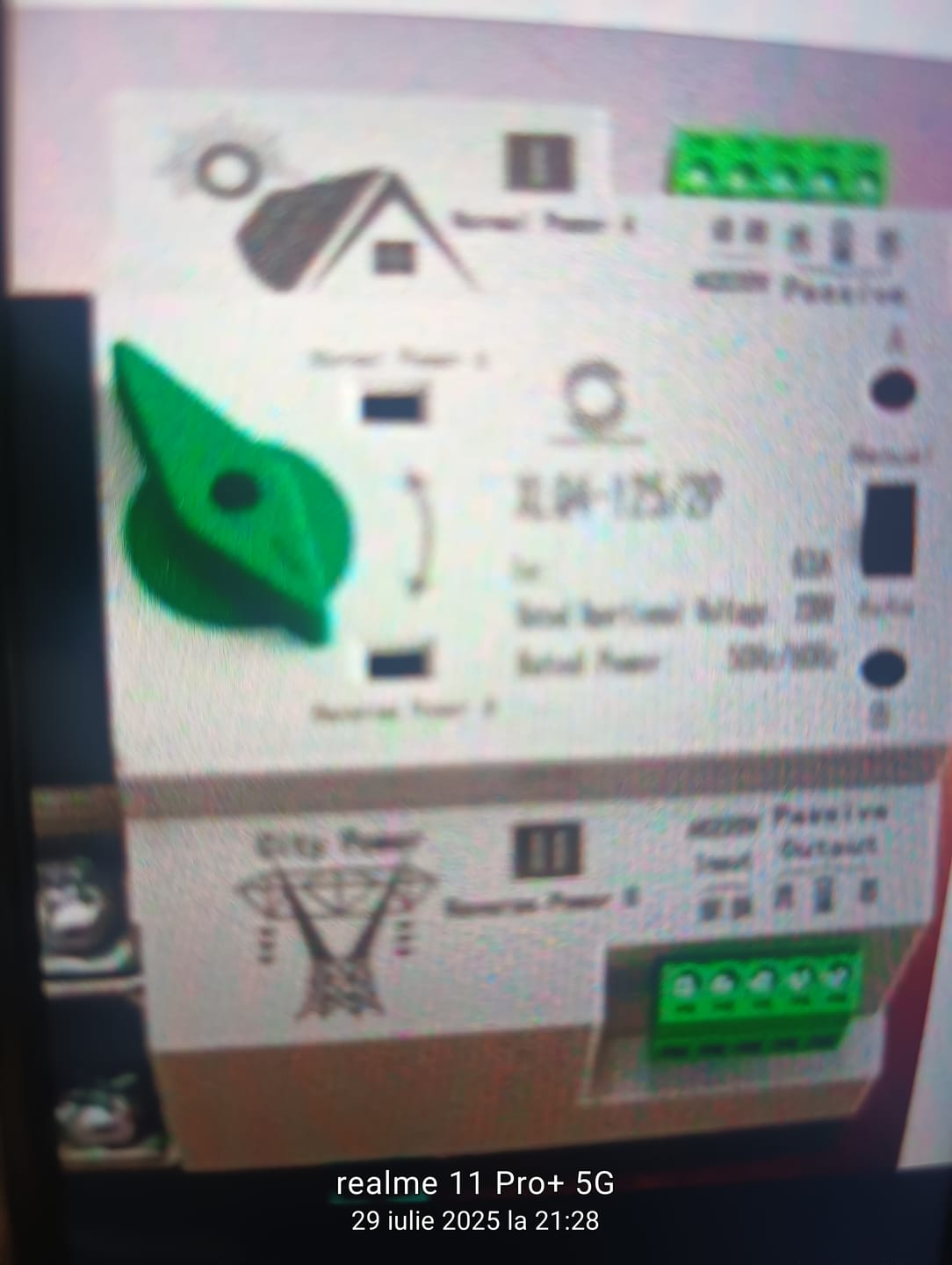 Customer photo review of Comutator de transfer automat monofazat pentru panouri fotovoltaice 230V 63A ATS