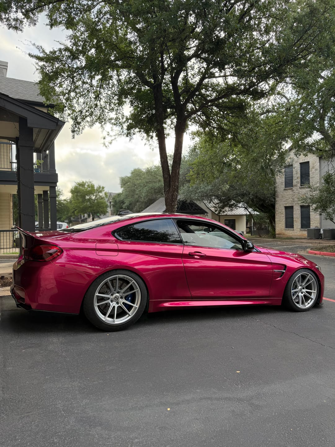 Customer photo review of Glossy Metallic Rubellite Purple Vinyl Wrap