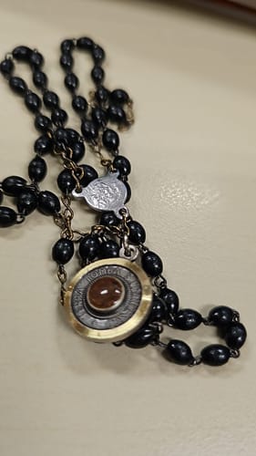 Customer photo review of St. Francis Assisi Relic Medal Franciscan Pendant Charm Medalla Medallion
