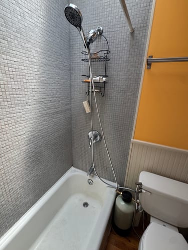 Customer photo review of Shower Water Softener System