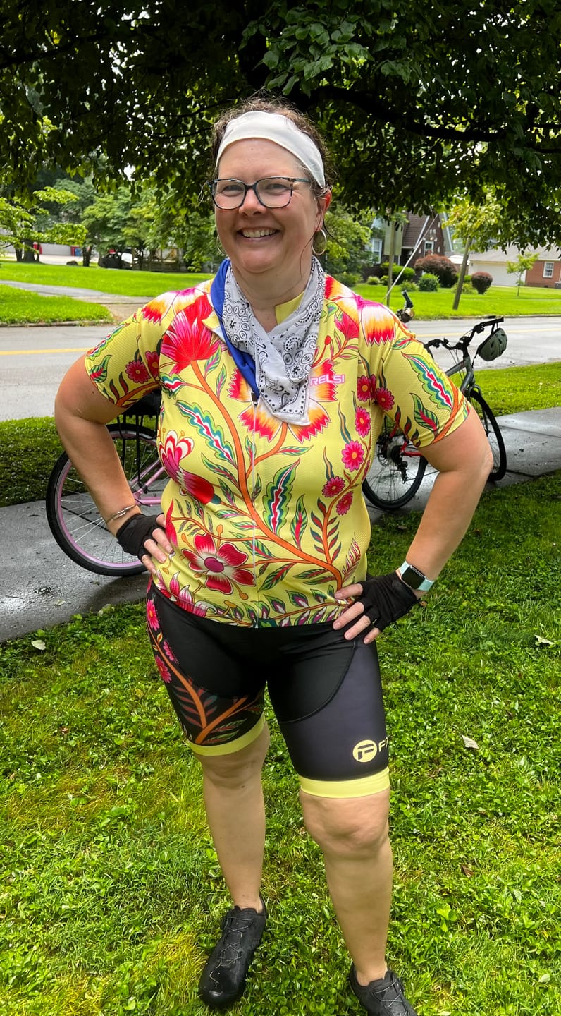 Customer photo review of Wildflower Ride | Frelsi Short Sleeve Cycling Set