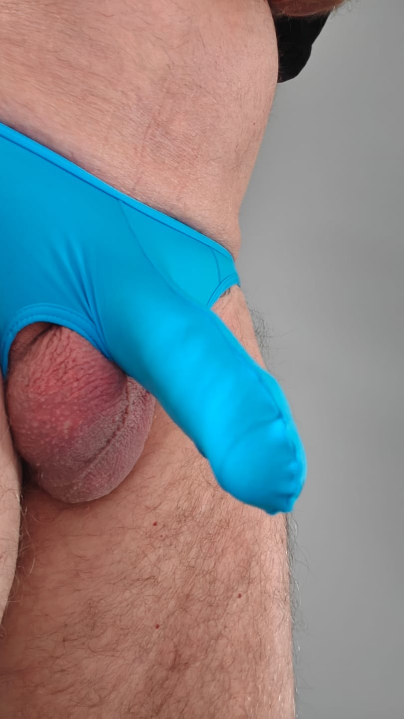 Customer photo review of Men’s Sexy Striped Hollow Jockstrap With Separate Pouch