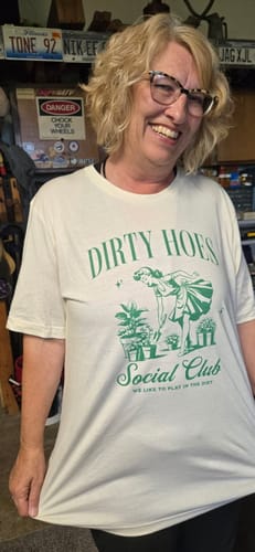 Customer photo review of Dirty Hoes Social Club T-Shirt