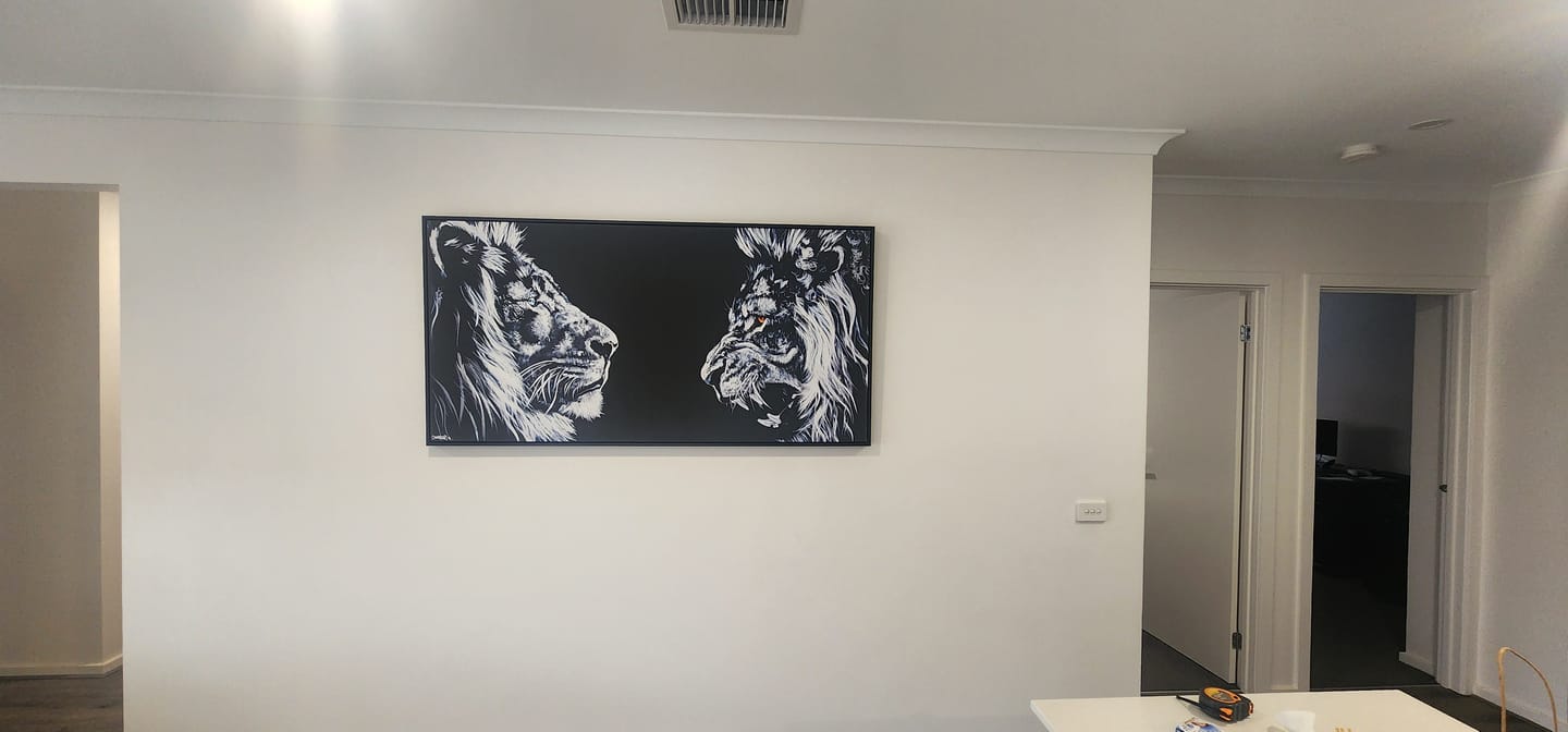 Customer photo review of Lion & Lioness Canvas