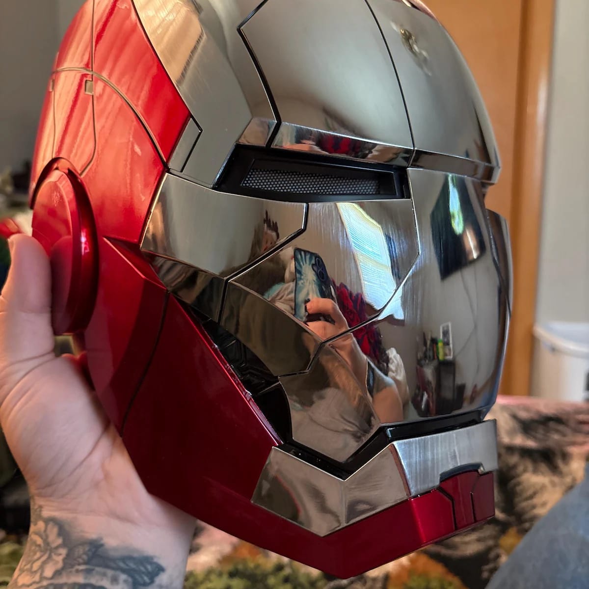 Customer photo review of Iron Man Mark 5 Helmet Life Size Wearable