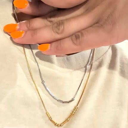 Customer photo review of Collier en code Morse