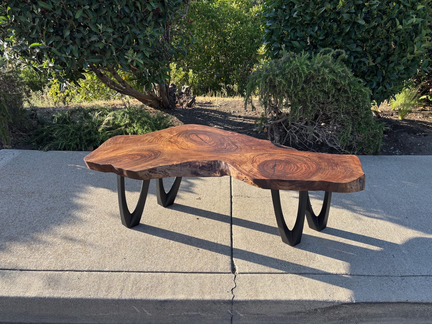 Customer photo review of Bench Legs 123 Udo 16H Handcrafted Metal Furniture