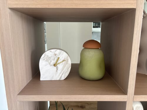 Customer photo review of White Simple Marble Clock Fb-T2010A