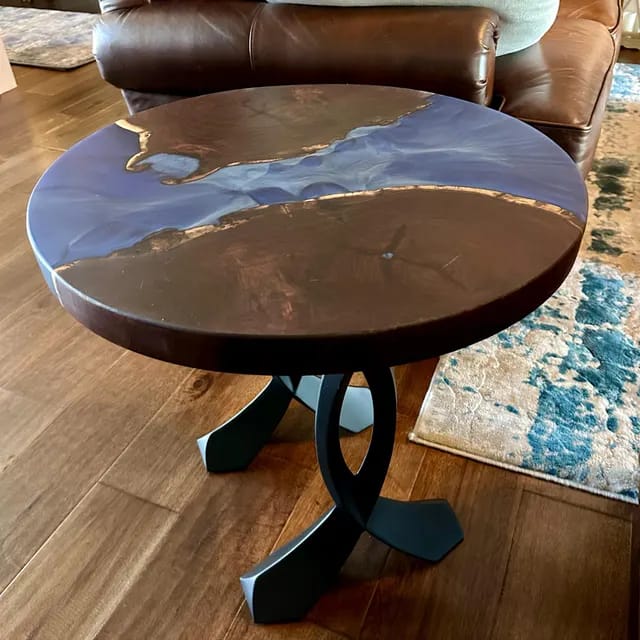 Customer photo review of End Table Legs 219 Curva 20H Mid-Century Modern Style