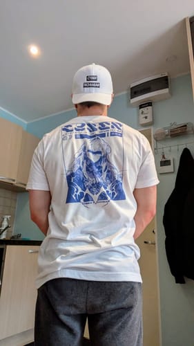 Customer photo review of Oversized Gym Shirt White