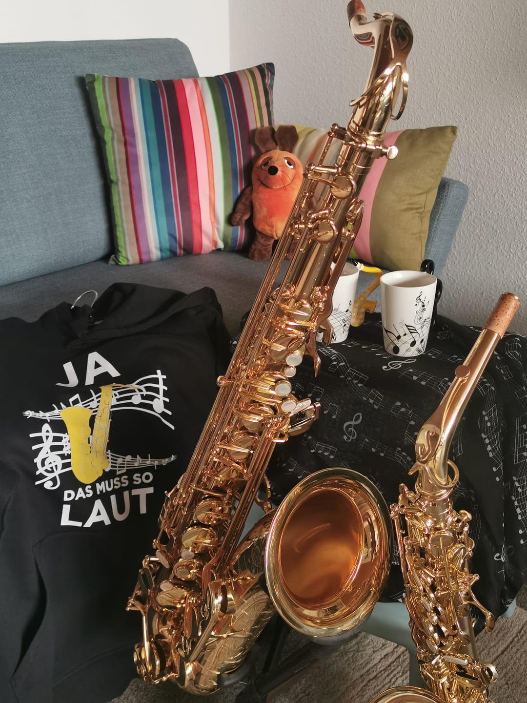 Customer photo review of Originelle Tasse – Saxophon