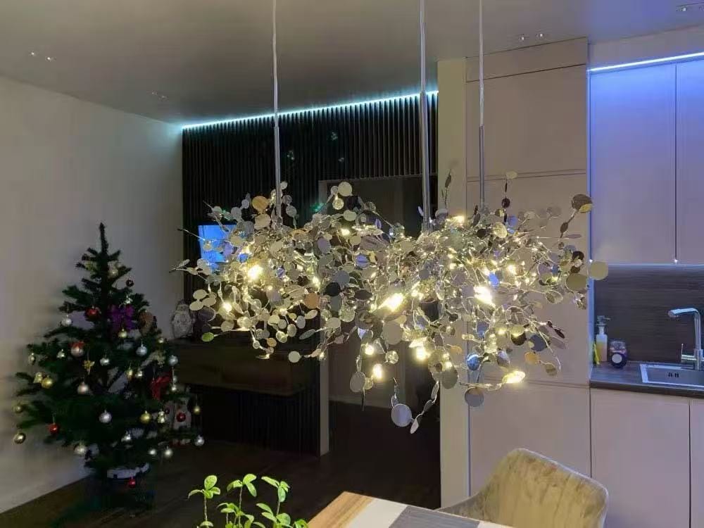 Customer photo review of WOMO Argent/Gold Cloud Multi Pendant Chandelier-WM2042