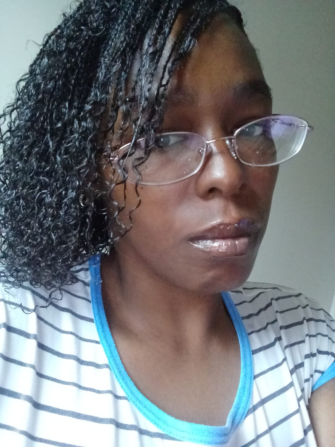 Customer photo review of Afro Kinky Curly Bulk Hair Extensions for Braiding