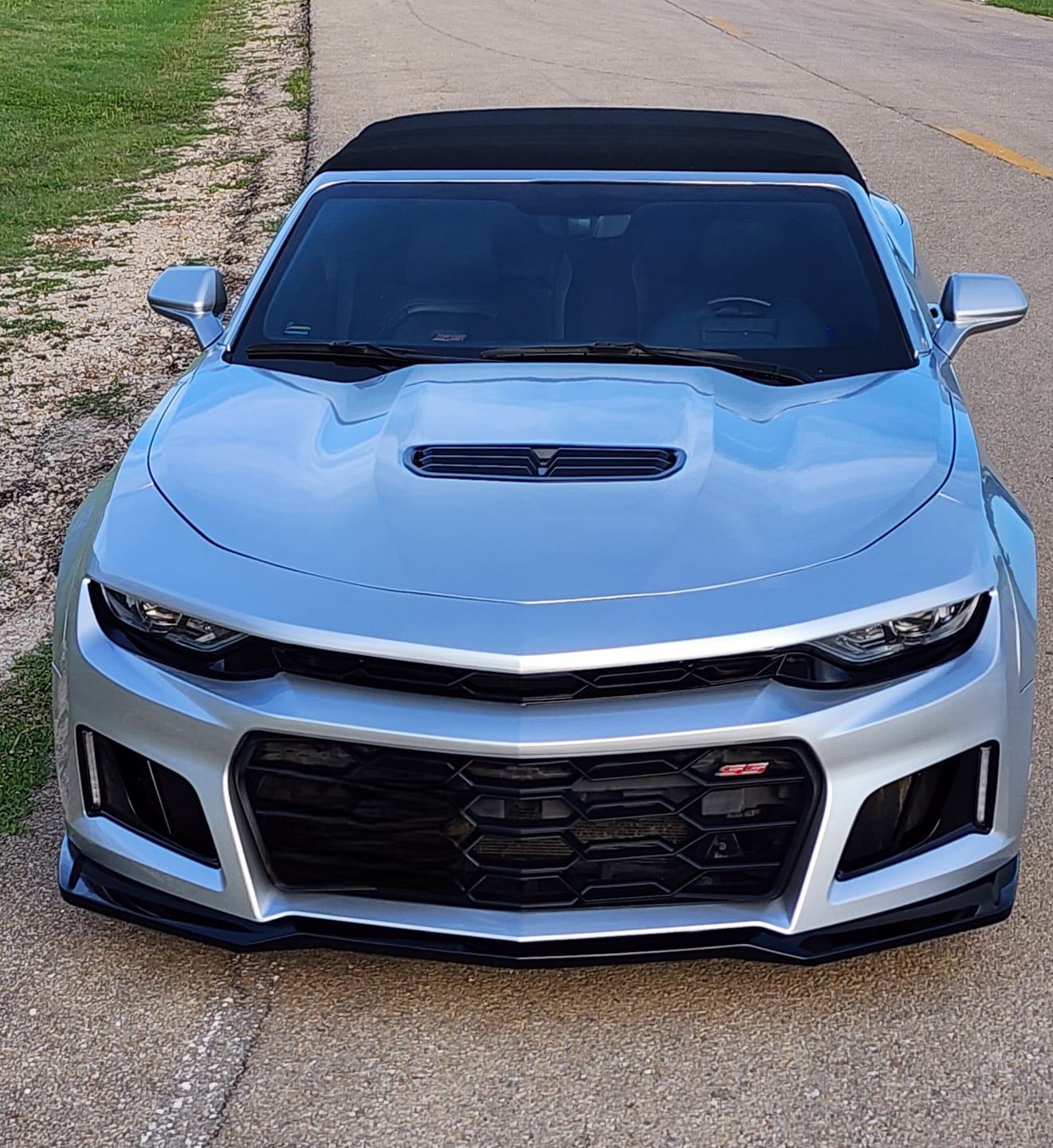 Customer photo review of 2019-2025 Chevy Camaro ZL1 Front Bumper Conversion 9pcs Full Kit for RS Headlights