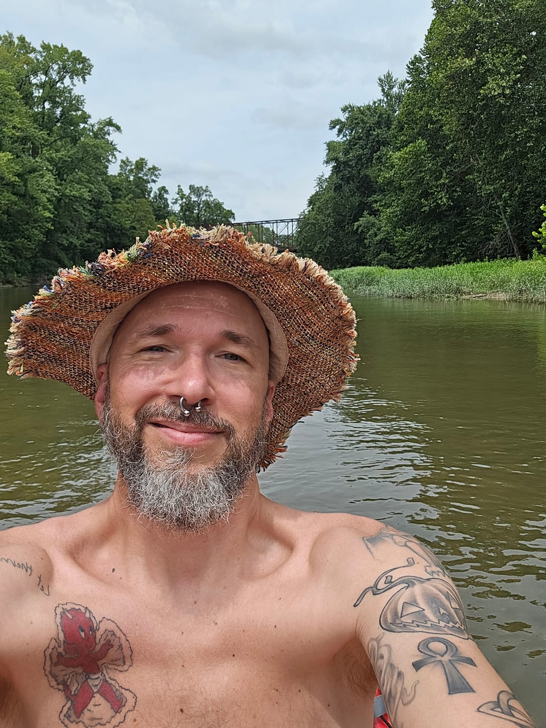 Customer photo review of Rainbow Woven Hemp Hat